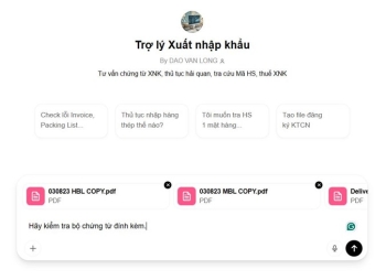 Kiểm tra bộ chứng từ XNK